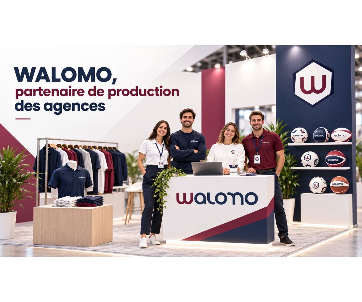 WALOMO, partenaire de production des agences : PLV, textile et ballons personnalisés