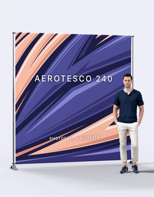 AEROTESCO 240  Adjustable tension banner 240x240cm
