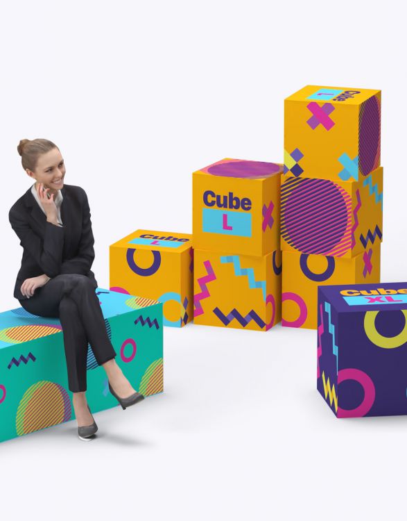 CUBE L  Cube En mousse 40x40x40cm