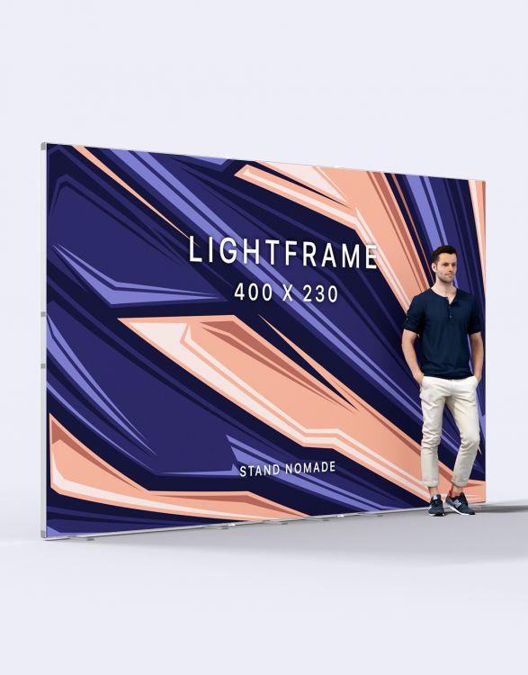 LIGHTFRAME 400  Autostanding aluminum frame 400x230cm