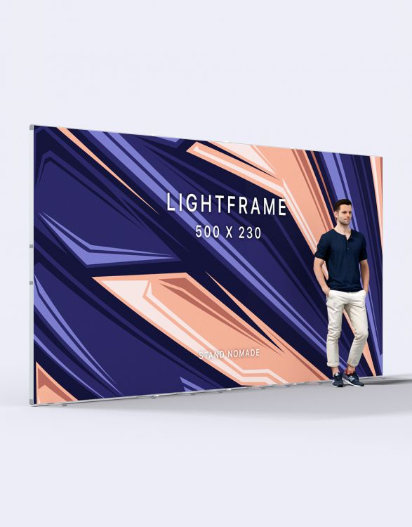 LIGHTFRAME 500  Autostanding aluminum frame 500x230cm