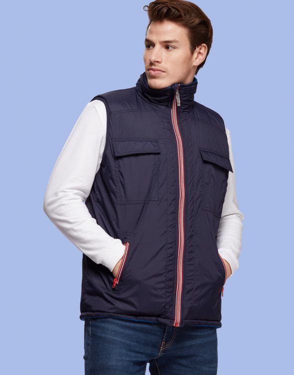 MOOVE  BODYWARMER UNISEX REVERSIBLE WITH CONTRASTED ZIPPER


